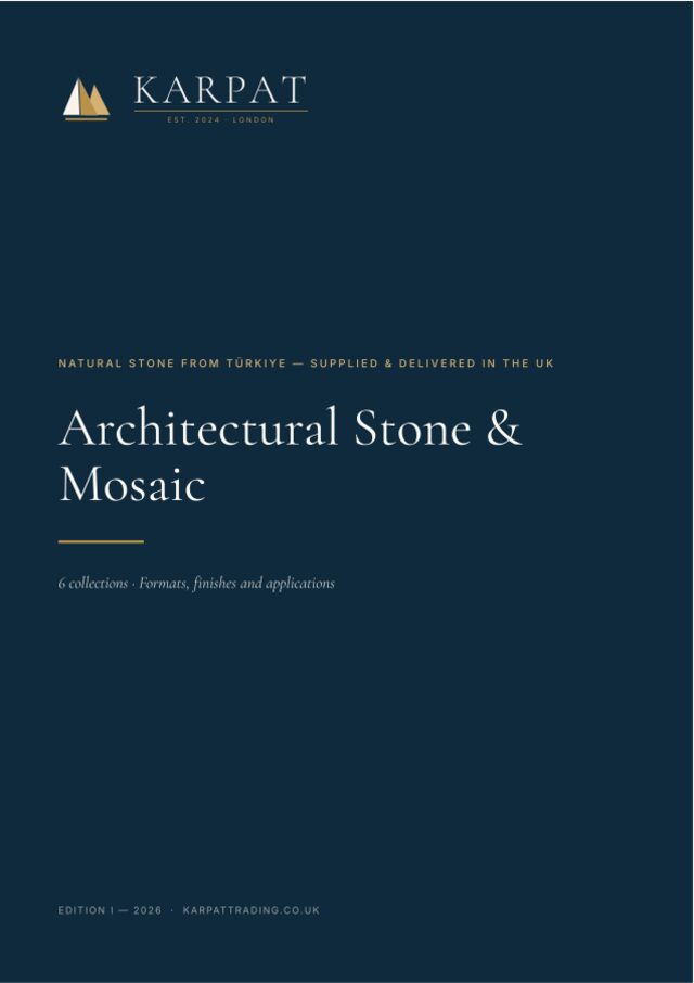 Cover of the Karpat architectural stone catalogue