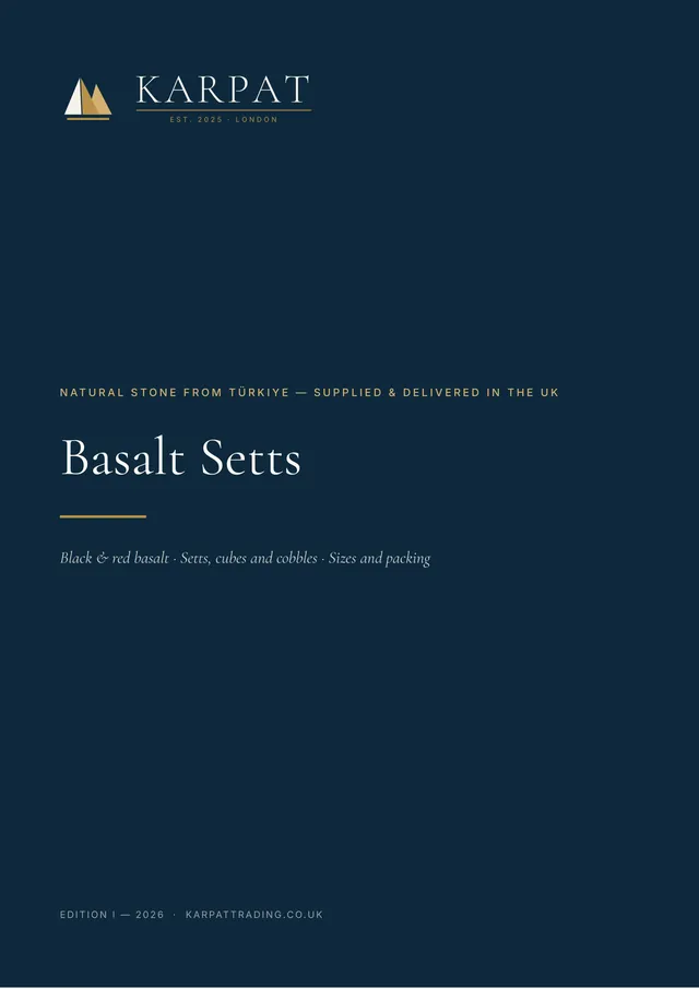 Cover of the Karpat basalt setts catalogue